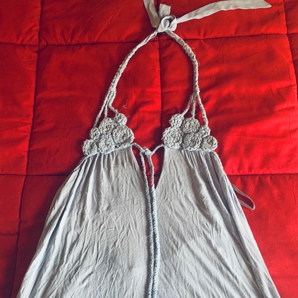 BCBG blue halter top L - Picture 2 of 12